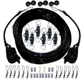 Rupp Triple Rigging Kit W/Lok-Ups &amp; Nok-Outs - 460' Black Mono Cord