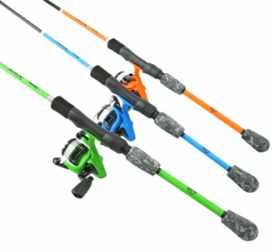 Okuma X-Otic 5'6"L Spinning Combo w/20-Size Reel: Neon Orange