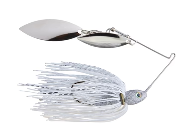 Strike King Tour Grade Compact Spinnerbait 1/2 oz (Willow/Willow) - White/Silver