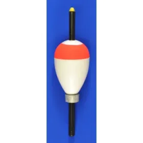 Comal Pear Slip Stick Float Weighted 1.25in 25ct Red/White