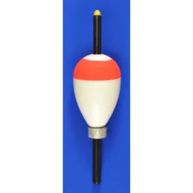 Comal Pear Slip Stick Float Weighted 1.00in 25ct Red/White