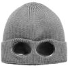 Unisex Knit Beanie Hat with Goggle Chunky Winter Warm Hat Skull Cap 4 Colors
